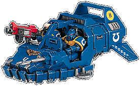 A Land Speeder from the Ultramarine Chapter